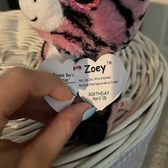 Zoey the Zebra Beanie Boo - Picture 2 of 3